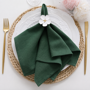 Ensemble de serviettes de table en coton élégantes pour mariage |   Serviettes de table en tissu doux réutilisables pour restaurant, table à manger, décoration de la maison - Product Image 5