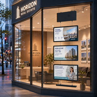 Pantalla de exhibición de propiedades de 3x21.5 pulgadas para marketing inmobiliario