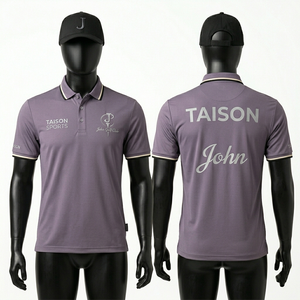 เสื้อโปโลทีมชายพรีเมียม 185 GSM ผ้าโพลีเอสเตอร์ซับเหงื่อ สีฟ้า พร้อมสกรีนพิมพ์ลายปักแบบกำหนดเอง - Product Image 5