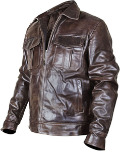 Best Manufacturer Men's Leather Jacket High Quality <b>Canvas</b> New Edition Custom OEM Service Variety Styles Front Logo Placement - Product Image 5