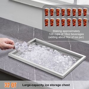 Frigorifero Portatile Commerciale in Acciaio Inossidabile da 40 Litri (20"L x 14"W x 12"H) - Perfetto per Cucine Esterne, Bar del Ghiaccio, Regalo Ideale - Product Image 2