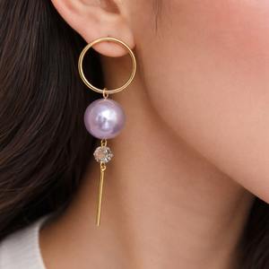 Pendientes de Aleación Francesa de Estilo Antiguo con Diseño Geométrico Vintage 2025, con Piedra Natural de Corte Esmeralda y Baño de Oro de 24K - Product Image 2