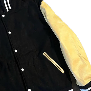 Veste universitaire grecque de qualité supérieure pour fraternité |   Blouson court en laine tricotée avec broderies et rubans |   Conception personnalisée de Letterman |   École - Product Image 2