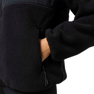 Veste polaire pour femmes 340 GSM Premium, chaude, à séchage rapide, respirante, matelassée, douce au toucher, fermeture éclair intégrale, col haut, randonnée, camping - Product Image 5