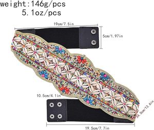 Elegant Floral Embroidered Waist <b>Belt</b> with Decorative Bead <b>Work</b> and Premium Handmade Craftsmanship - Product Image 2