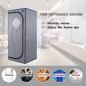 Tenda Sauna a Infrarossi Portatile Grigia a Grandezza Naturale con Tappetino Riscaldante per Piedi e Controller, Design Pieghevole per Spa Personale Domestica - Product Image 4