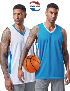 Camiseta deportiva reversible de baloncesto, uniforme de equipo de baloncesto, camiseta sin mangas lisa para entrenamiento, doble atlética - Product Image 5