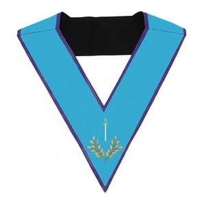 Collar de Guardia Interior Memphis-Misram con Cuentas Bordadas, de Cuero de Lujo, Talla Personalizada, para Ceremonia de la Francmasonería Blue Lodge - Product Image 1