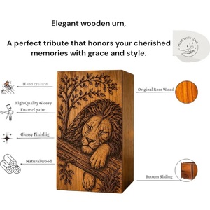 Custom Soaring Eagle Solid Walnut Baby & Pet Human Ashes Cremation Urn Eco-Friendly Durable <b>Memorial</b> <b>Box</b> - Product Image 1