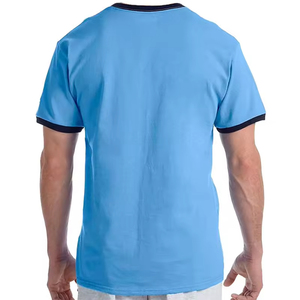เสื้อยืดคอกลมคุณภาพสูงสำหรับผู้ชาย เสื้อยืดออกกำลังกาย 100% ผ้าฝ้าย พิมพ์โลโก้ตามสั่ง ทรงเข้ารูป เสื้อยืดโชว์กล้ามเนื้อสำหรับผู้ชาย - Product Image 4