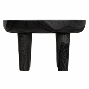 Wholesale Premium <b>Solid</b> Suar <b>Wood</b> Modern Organic Vessel Coffee Table Black Finish 4-Leg Sculpt Living Room Furniture - Product Image 2
