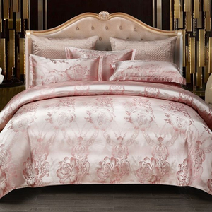 NWK INDUSTRY Wholesale Luxury Jacquard Printed <b>Bed</b> Sheets 4-Piece Bedding <b>Sets</b> with <b>Satin</b> Finish Unisex Home Textile Use - Product Image 4