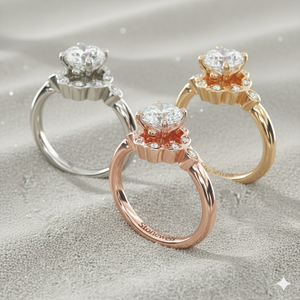 แหวนหมั้นทรงมาร์คีส์ชุบทองคำสีกุหลาบสไตล์วินเทจ พร้อมใบรับรอง - Product Image 4