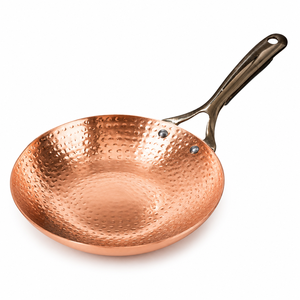 Hand Hammered Pure Copper Frying <b>Pan</b> Copper Skillet Stainless Steel Handle Non Stick Cookware Kitchen Fry <b>Pan</b> OEM ODM - Product Image 1