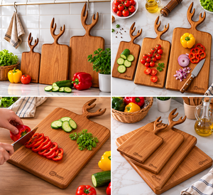 Planche à découper en bois rectangulaire réutilisable, épaisseur 1,5 cm, durable, portable, pour la cuisine, les apéritifs et les charcuteries - Product Image 6