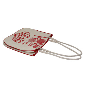 Bolsos de Mano de Lona con Asas de Cuerda de Algodón para Mujer, Elegantes y a la Moda, con Ribete Lateral y Superior, para Compras - Product Image 4