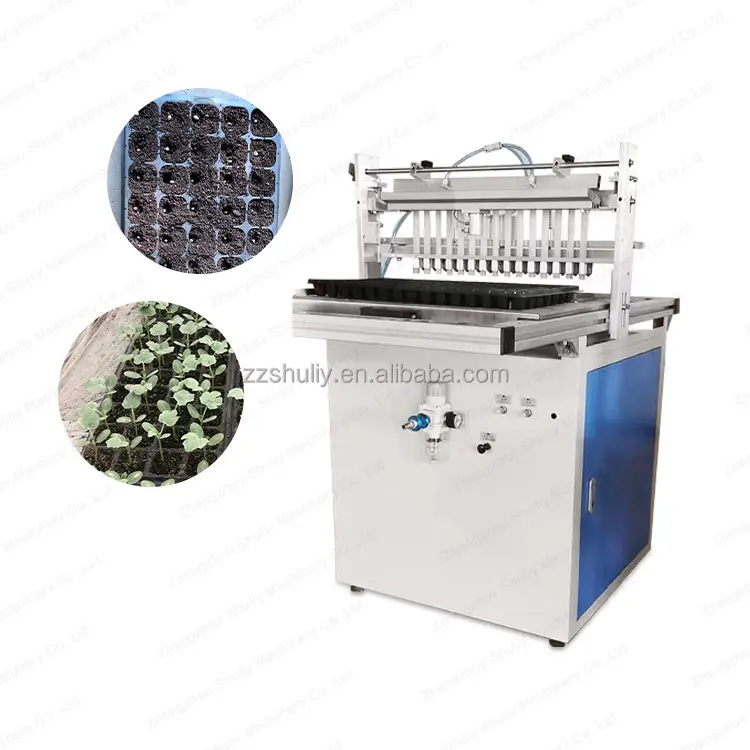 Hot sale tamato vegetable and flower seeds manual nursery making machine with plastic tray