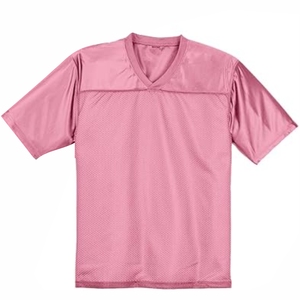 Maillot de rugby en mesh, dernier style, avec personnalisation de la marque, couleur unie, manches courtes, respirant, 100% polyester, pour le football américain - Product Image 2