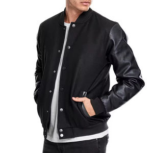 Veste Bomber Varsity Personnalisée pour Hommes avec Col Montant et Logo Frontal – Blousons Letterman Personnalisables pour Garçons – Vente en Gros - Product Image 2