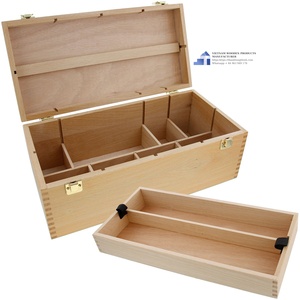 Caja de Herramientas de Madera Hecha a Mano con Herramientas, Forma Rectangular, Material de Madera, para Regalo o Manualidades, Hecha en Vietnam - Product Image 4