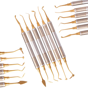 Juego de 6 Espátulas de Resina Compuesta Dental con Recubrimiento de Titanio y Mango Grueso, Instrumento de Odontología - Product Image 3