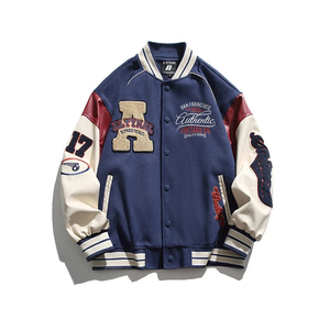 OEM Custom Manufacturer High Quality Varsity Jackets Made Wool Chenille Patch Embroidery <b>Camouflage</b> Argyle Paisley Stand - Product Image 3