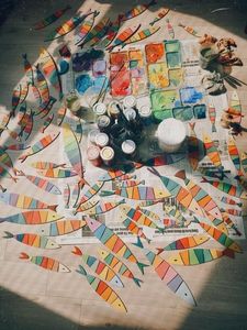 งานประดิษฐ์ศิลปะทำจากไม้ปลาทำจากไม้แบบโฮมเมดมีเอกลักษณ์เฉพาะ $ โลโก้สำหรับบ้านงานฝีมือแบบ DIY สำหรับรูปร่างที่ยังไม่เสร็จ - Product Image 3