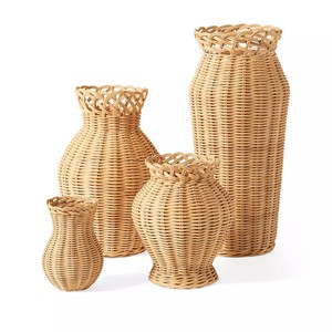 Eye-Catching Decorative Rattan <b>Vase</b> Set Handmade Home Collection <b>Wicker</b> <b>Vase</b> Set OEM ODM Available - Product Image 1