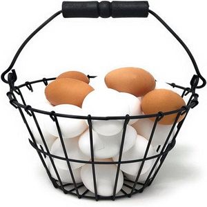 Indian Stylish Handmade Metal Wire <b>Egg</b> <b>Basket</b> New Arrival Home Kitchen Storage <b>Basket</b> Black Color Eco Friendly Space Saving - Product Image 6
