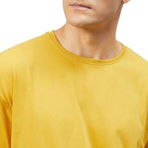 T-shirt uni surdimensionné pour homme, personnalisable avec logo, en coton, style streetwear décontracté, fournisseur de vêtements à marque privée – Meilleures ventes - Product Image 1