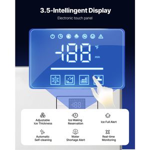 Attrezzatura di Refrigerazione per Cucine Commerciali, Macchina per Ghiaccio Autopulente in Acciaio Inox 400LBS/24H con Contenitore di Stoccaggio 300LBS - Product Image 5