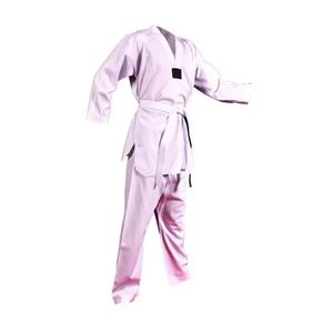 ชุดเทควันโดสีชมพูอ่อนสำหรับฝึกซ้อม โดบกสำหรับผู้หญิงและเด็กผู้หญิง ชุดยูนิฟอร์มและอุปกรณ์เทควันโดแบบพอดีตัว - Product Image 3
