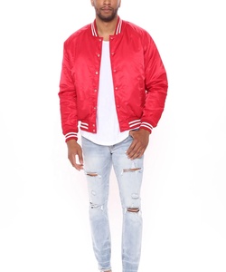 Baseball Satin Varsity Jacket Vintage Varsity Style Fashion Bomber <b>Men</b> Women Plus Size <b>Men's</b> Polyester Jacket with Satin Lining - Product Image 3
