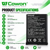Batterie rechargeable Li-ion 3.8V 2850mAh de remplacement pour Dolphin 70e Black Captuvo SL22H SL42H BAT-EXTENDED-03 70e-BTEC-A