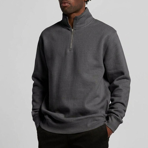 Sweat-shirt à col zippé épais, coupe oversize, en polaire, style streetwear, vêtements personnalisés à marque privée pour les marques de vêtements - Product Image 4