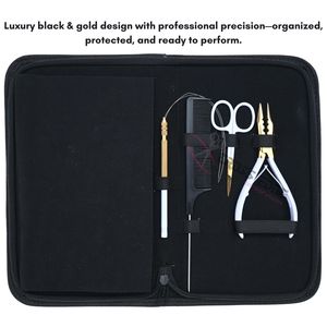 Kit d'outils de pose d'extensions capillaires en acier inoxydable de qualité supérieure avec pince à micro-perles à 3 trous, applicateur de micro-anneaux et pinces de coiffage - Product Image 5