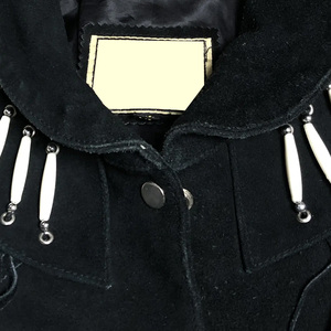 Luxury Vintage <b>Suede</b> Fringe Bomber Coat <b>Men's</b> Solid Color Cowboy Leather <b>Jacket</b> High Street Front Logo - Product Image 6