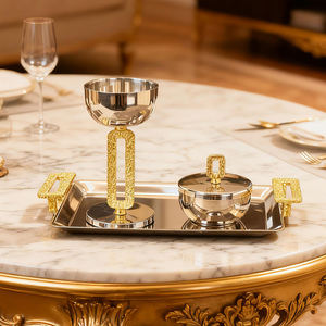 Factory Sale Stainless Steel Aromatic Incense Burner Set Middle Eastern Style Mirror for Church Living <b>Room</b> Office Use <b>Diffuser</b> - Product Image 1