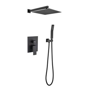 Set di Rubinetteria da Bagno con Soffione Doccia a Pioggia da 12 Pollici Montato a Parete - Product Image 1