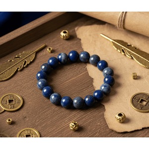 Wholesale Handcrafted Royal Lapis Lazuli <b>Bracelet</b> Natural Beaded <b>Healing</b> Crystal From India Number Shape/Pattern - Product Image 5