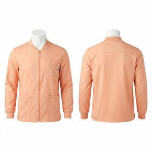 Chaqueta Médica para Hombre, 180 GSM, Tela Premium de Poliéster y Algodón, Color Durazno, Panel Trasero con Logotipo Personalizado - Product Image 1