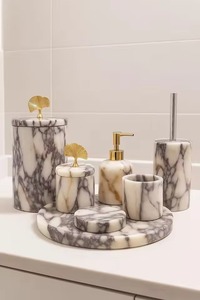 El mejor juego de accesorios de baño de mármol con un atractivo clásico que nunca pasa de moda. - Product Image 6