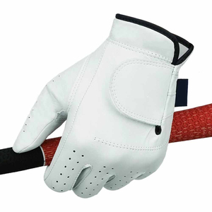 Nouveaux gants de golf en cuir Cabretta, vente en gros, logo personnalisé, antidérapants, blancs, haute qualité, sangle de poignet réglable - Product Image 5