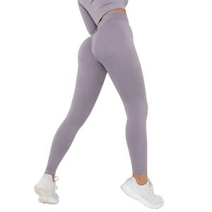 Leggings de yoga sur mesure pour femmes, vêtements de sport de couleur unie à la mode, prix de gros, vente à chaud - Product Image 1