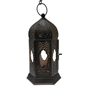 Iron <b>Moroccan</b> <b>Lantern</b> With Intricate Cutout Design For Home Decoration - Product Image 3