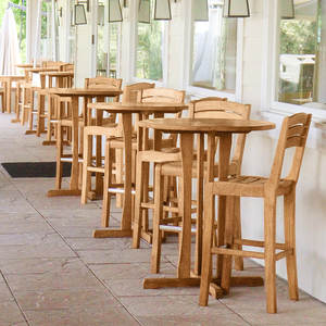 Chaise de bar d'extérieur en teck de qualité supérieure avec un design élégant pour les hôtels, les villas et l'hôtellerie, exportateur de meubles - Product Image 5