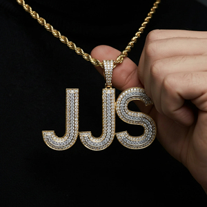 Collar con Colgante Clásico de Moissanita de Alta Calidad ZAWO HOUSE, Chapado en Oro de 14K, Acero Inoxidable, Certificado IGI, Disponible - Product Image 1