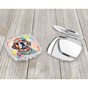 Mastiff Hippie Dawg Compact Pliant De Poche Miroir De Maquillage Portable Décoratif Voyage Miroir pour Femmes Filles De Poche Cadeau - Product Image 3