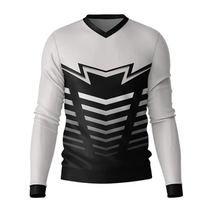 Camiseta Personalizada de Alta Calidad 100% Algodón para Hombre, Camiseta Casual de Manga Larga, Transpirable, Cuello en V, con Logotipo Personalizado - Product Image 1
