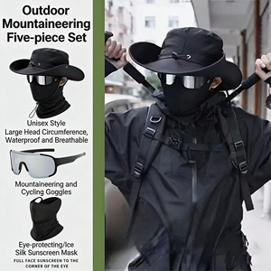 Gafas de Sol para Exteriores y Sombrero Vaquero de Ala Ancha con Protección Solar, Secado Rápido, Transpirable y Protección UV - Product Image 2